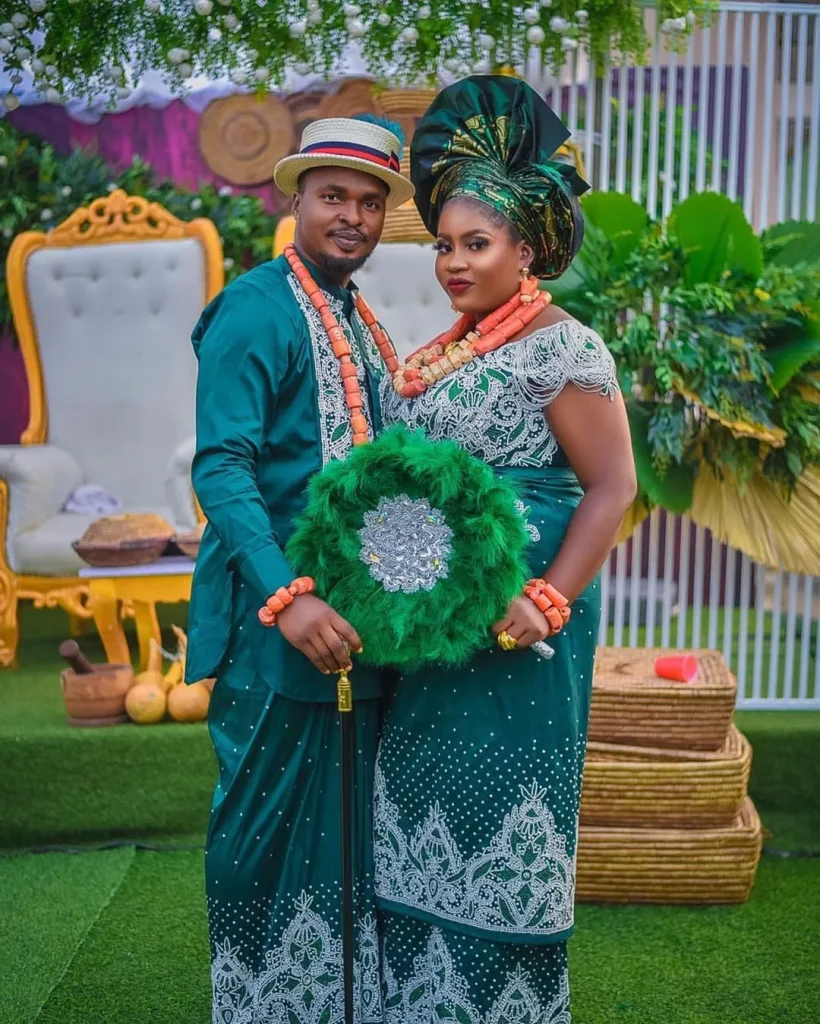 Itsekiri Traditional outfits for groom and bride
