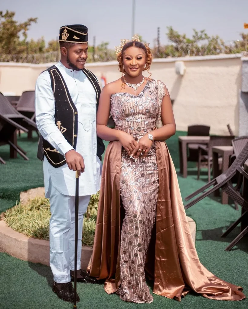 Ibibio Traditional Wedding Attire for bride and groom