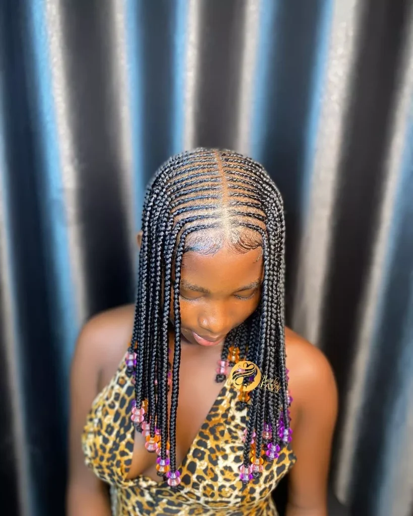 Tribal Braid Styles On Side Part
