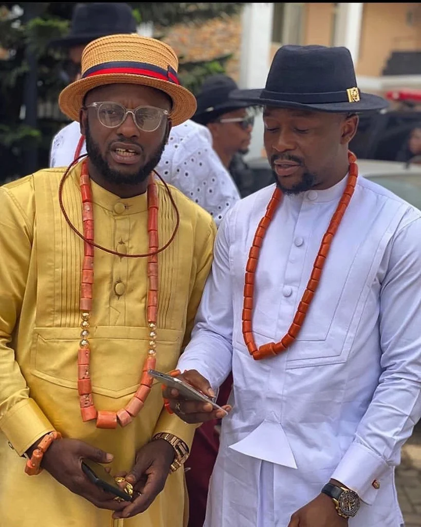 Urhobo men in traditional attire