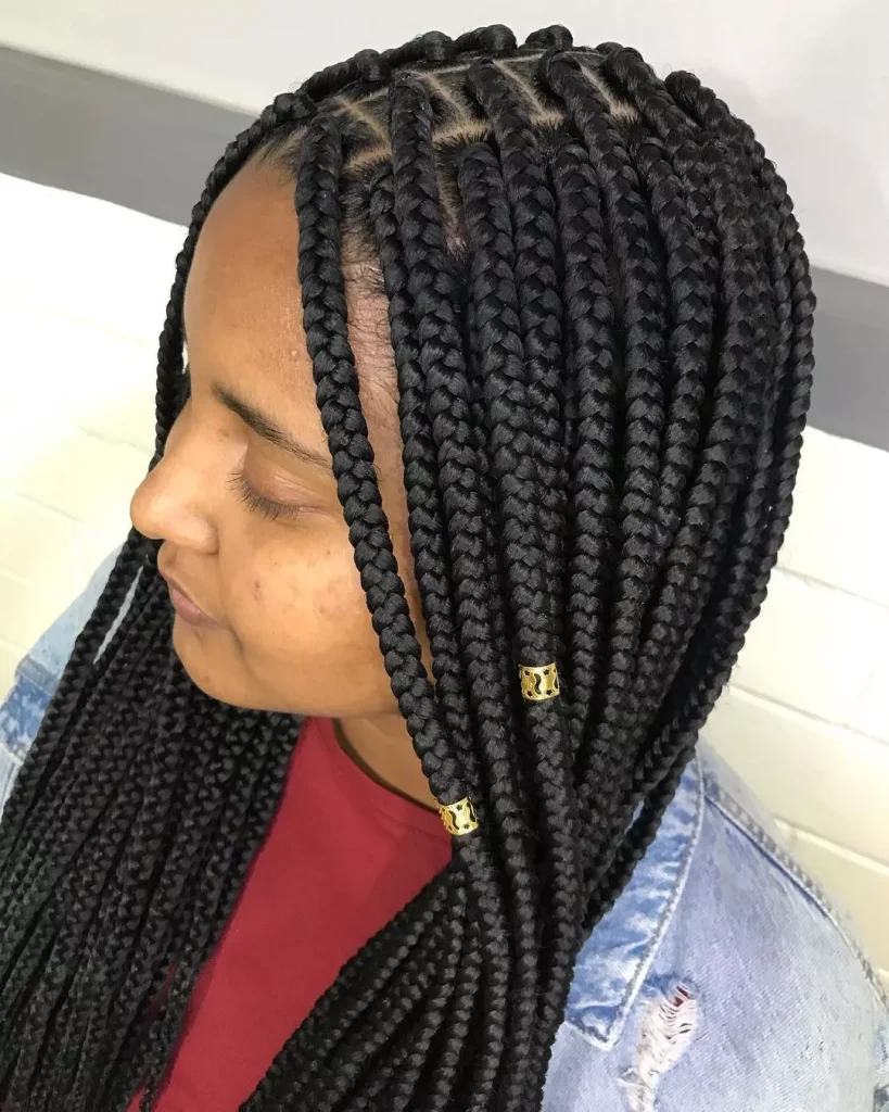 Medium box braids