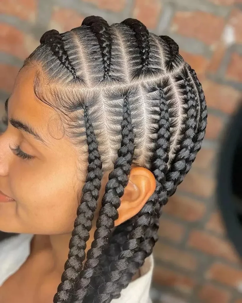 Tribal Braid Styles On Side Part
