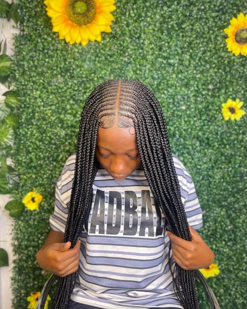 Tribal Braid Styles On Side Part