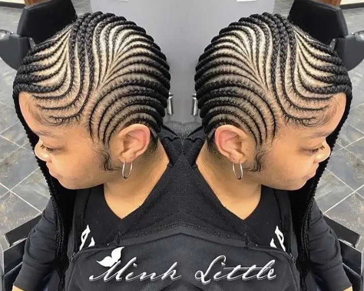 Tribal Braid Styles On Side Part