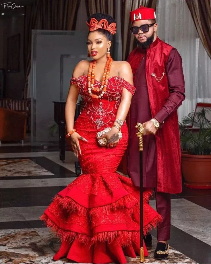Coral beads and Ozor attire for igbo people