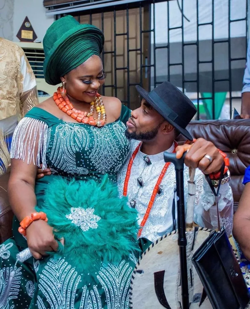 Urhobo Traditional Marriage attire in saree colors