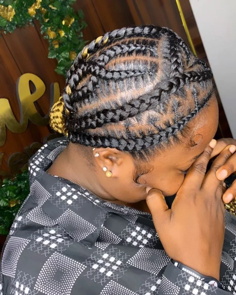 Tribal braids with heart styles
