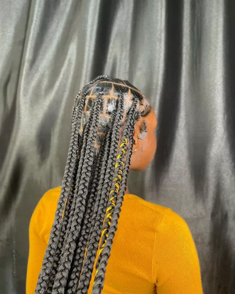 Tribal Braids With Knotless Braids 