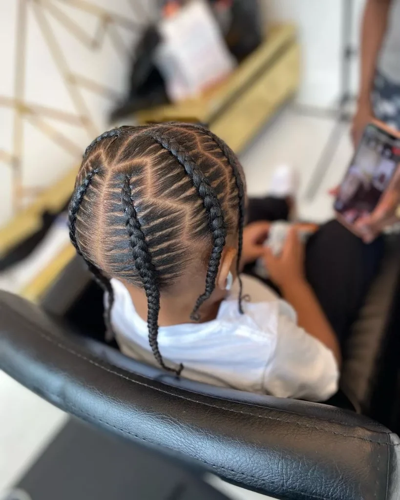 Men's stitch cornrows