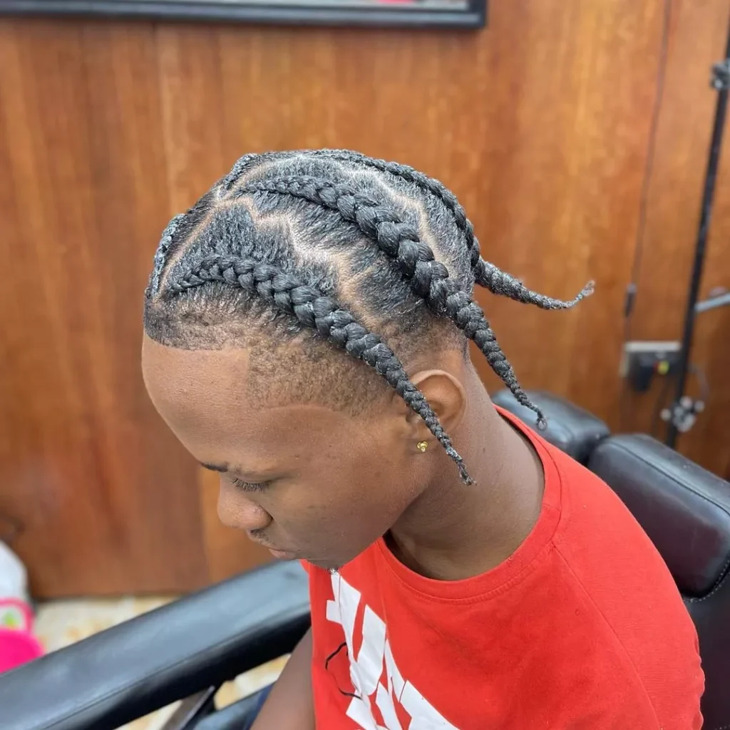 Men Stitch cornrows