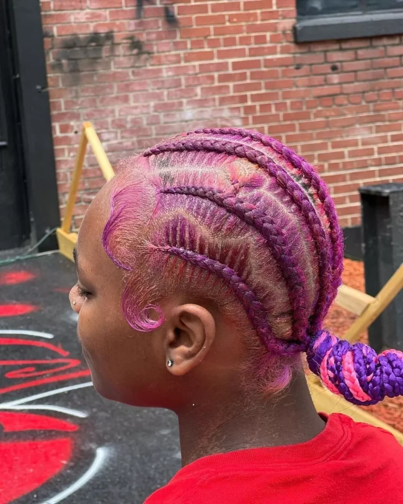 Best stitch cornrow bun