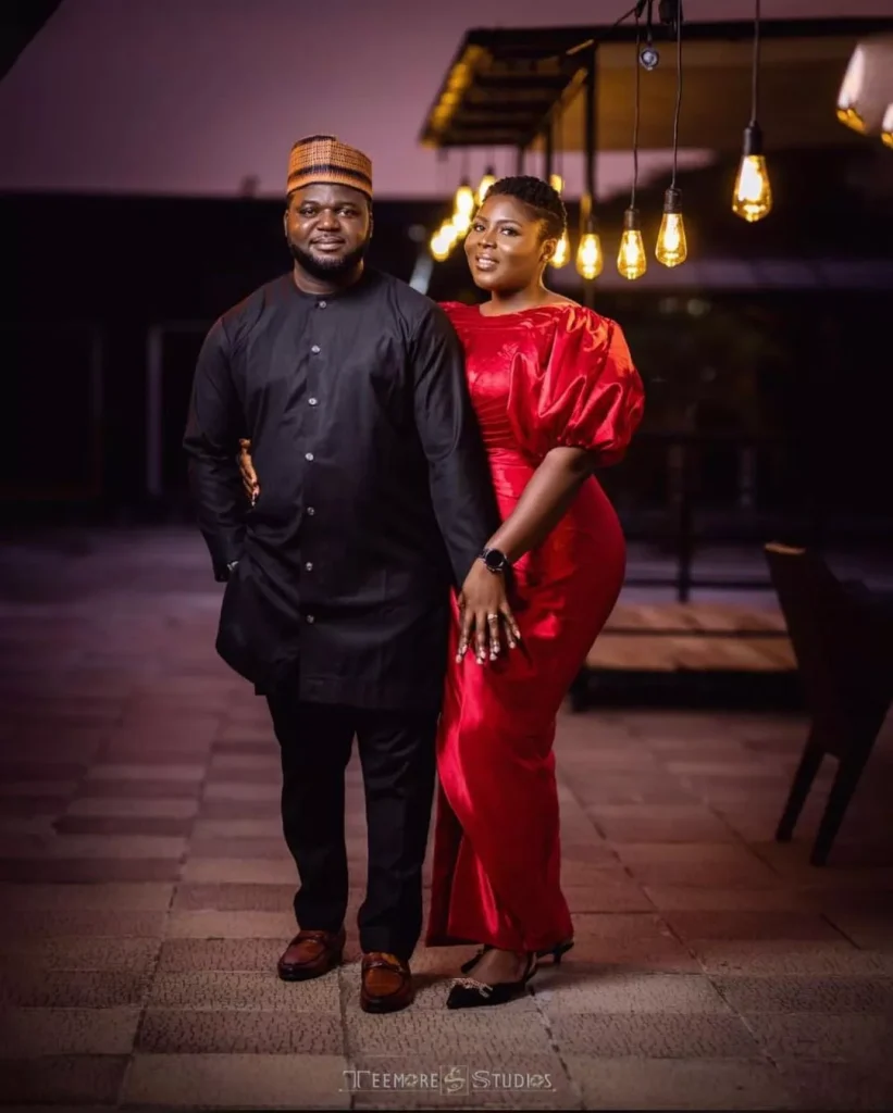 Benue couple in idoma traditional attire for wedding