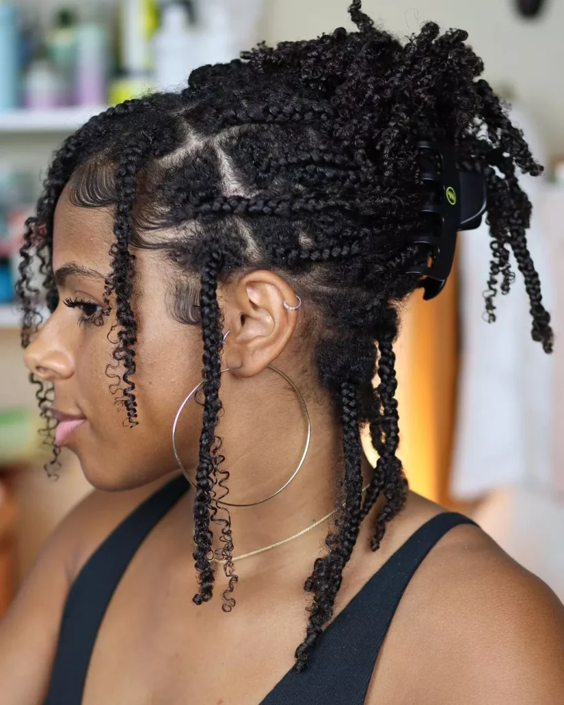 Goddess Braids With Curls