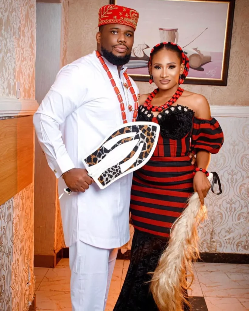 Idoma bride in traditional wedding attire
