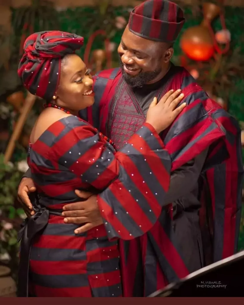 Modern idoma bride and groom traditional attire styles