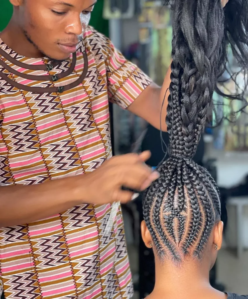 Braided updo