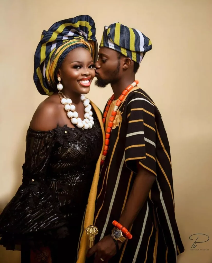 Igala stoned gele and cap