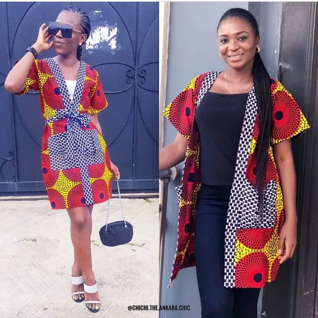 Ankara Kimono Jackets For Ladies 