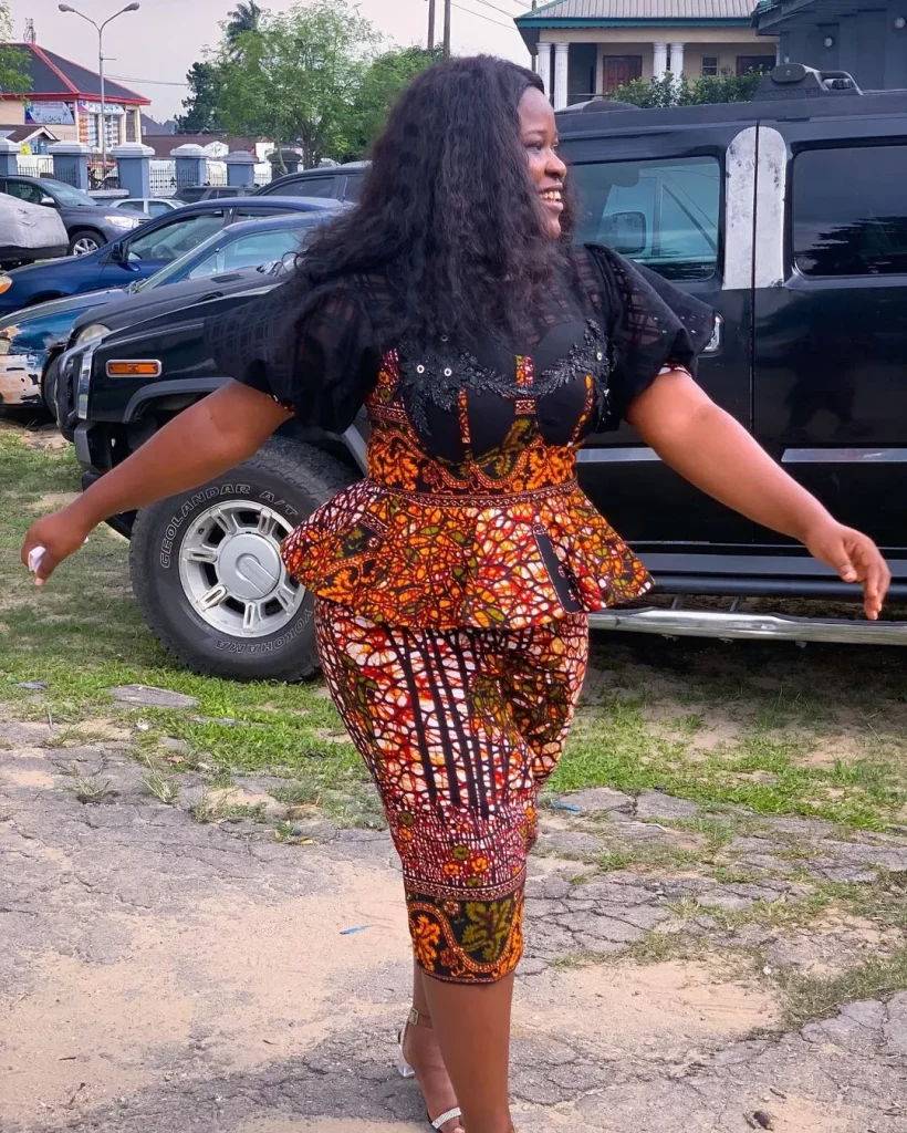 Ankara corset peplum blouse