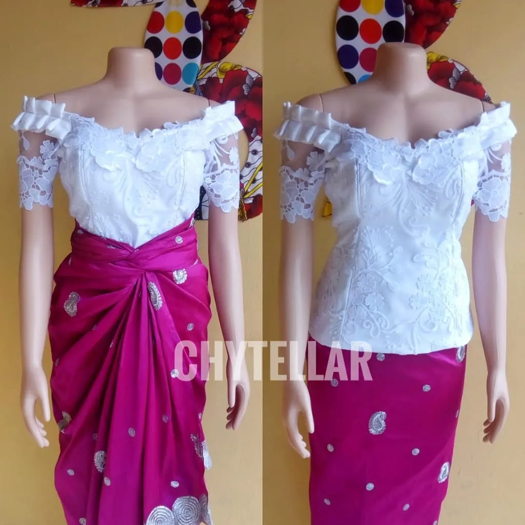 Igbo lace blouse styles