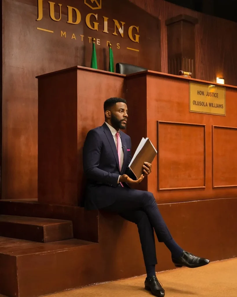 Ebuka and his coloured suits.
