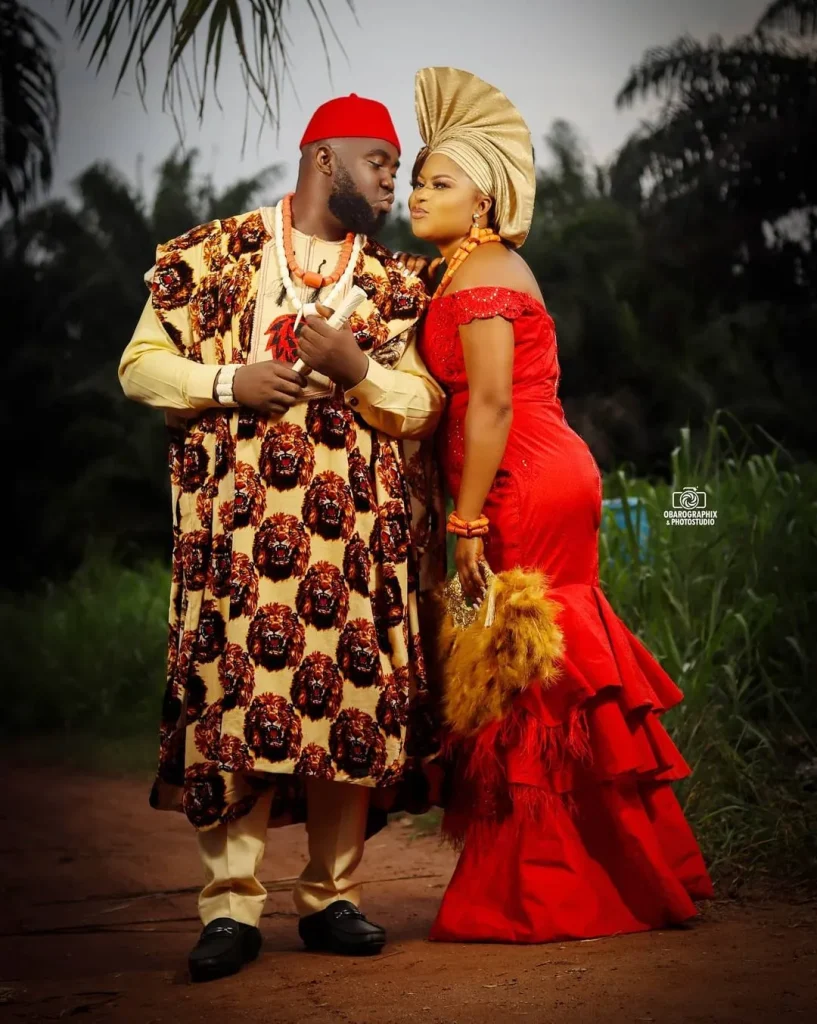 Latest Niger-Delta Traditional Wedding Attire Styles for Couples