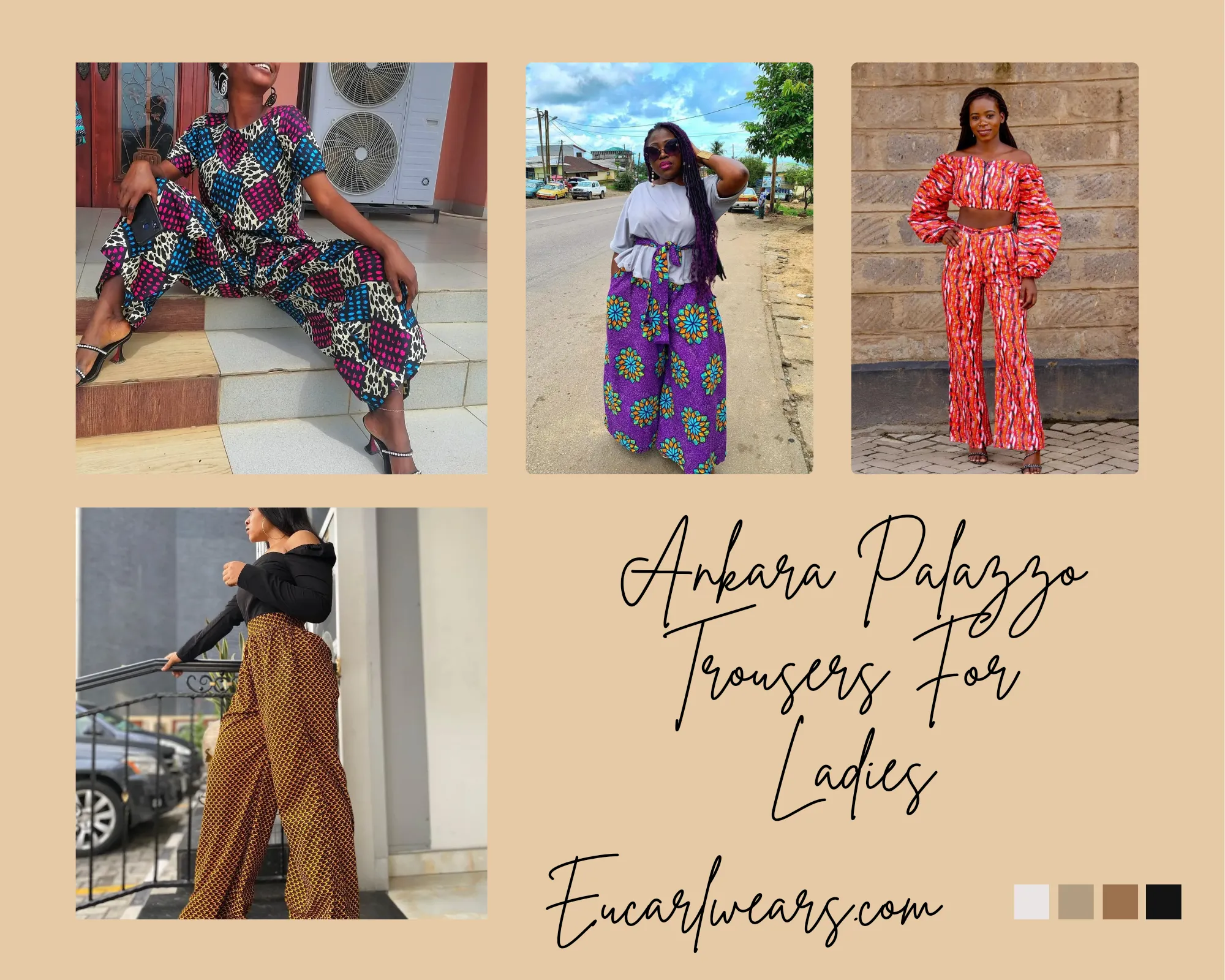 Latest Ankara Palazzo Trousers For Ladies