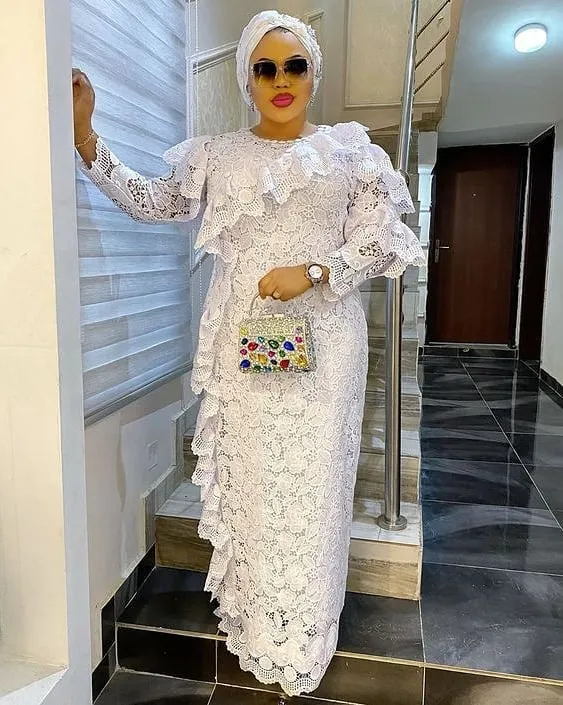 Latest lace gown style