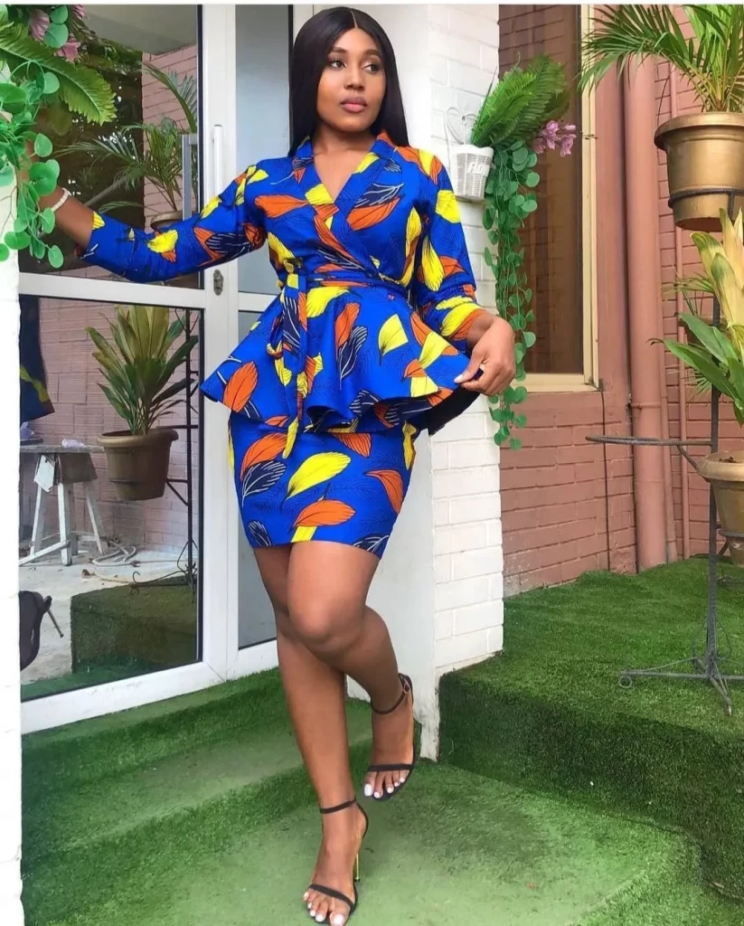 Corporate Ankara skirt and blouse