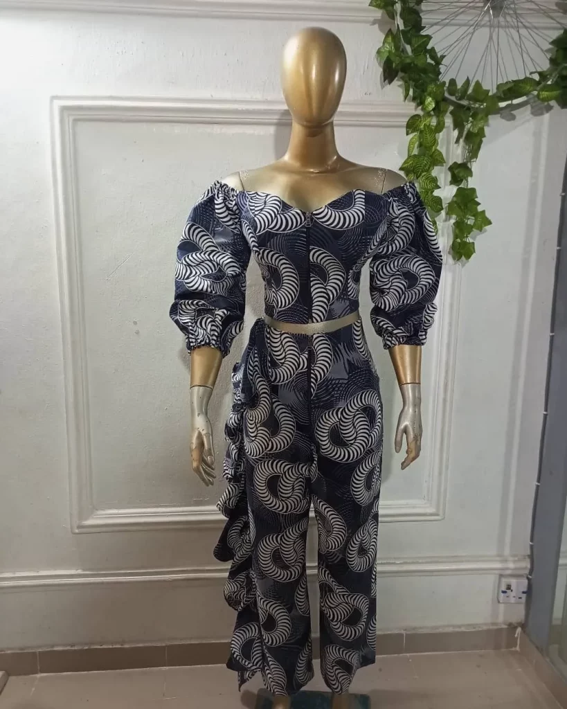 latest ankara trouser styles Palazzo and crop top styles