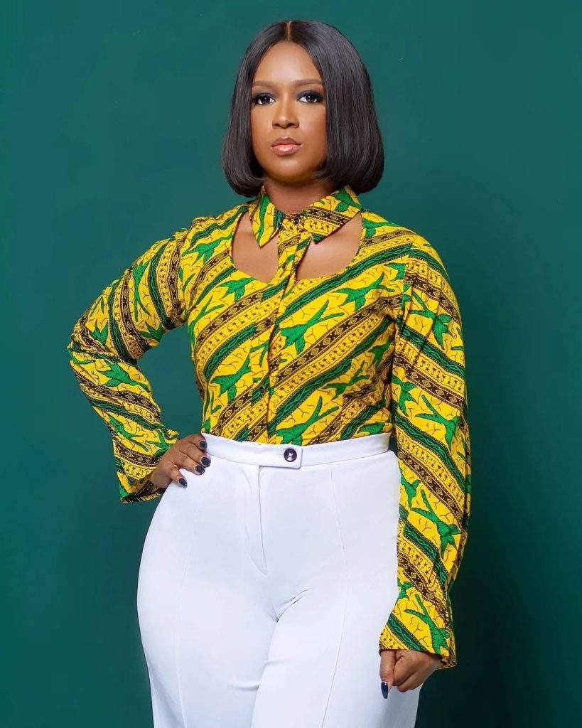 Women's Long Sleeve Ankara Shirt