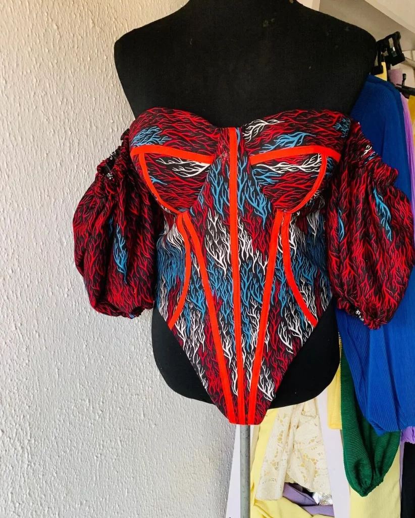 Ankara corset top