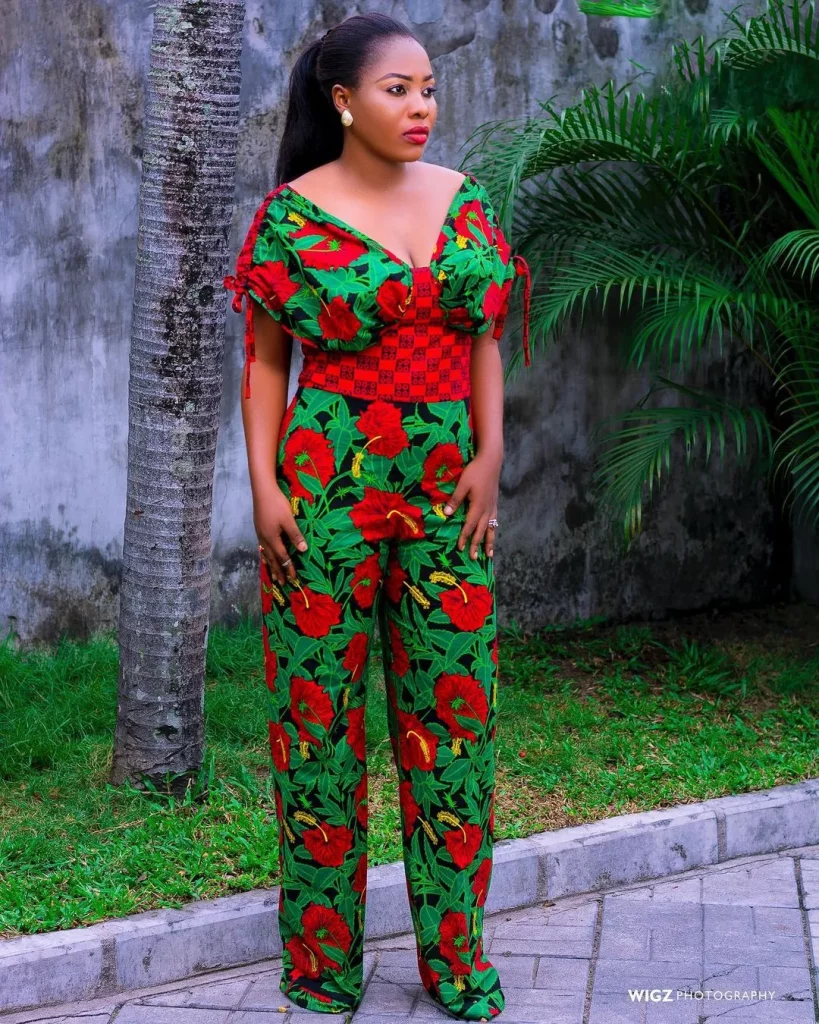 Ankara corset jumpsuit