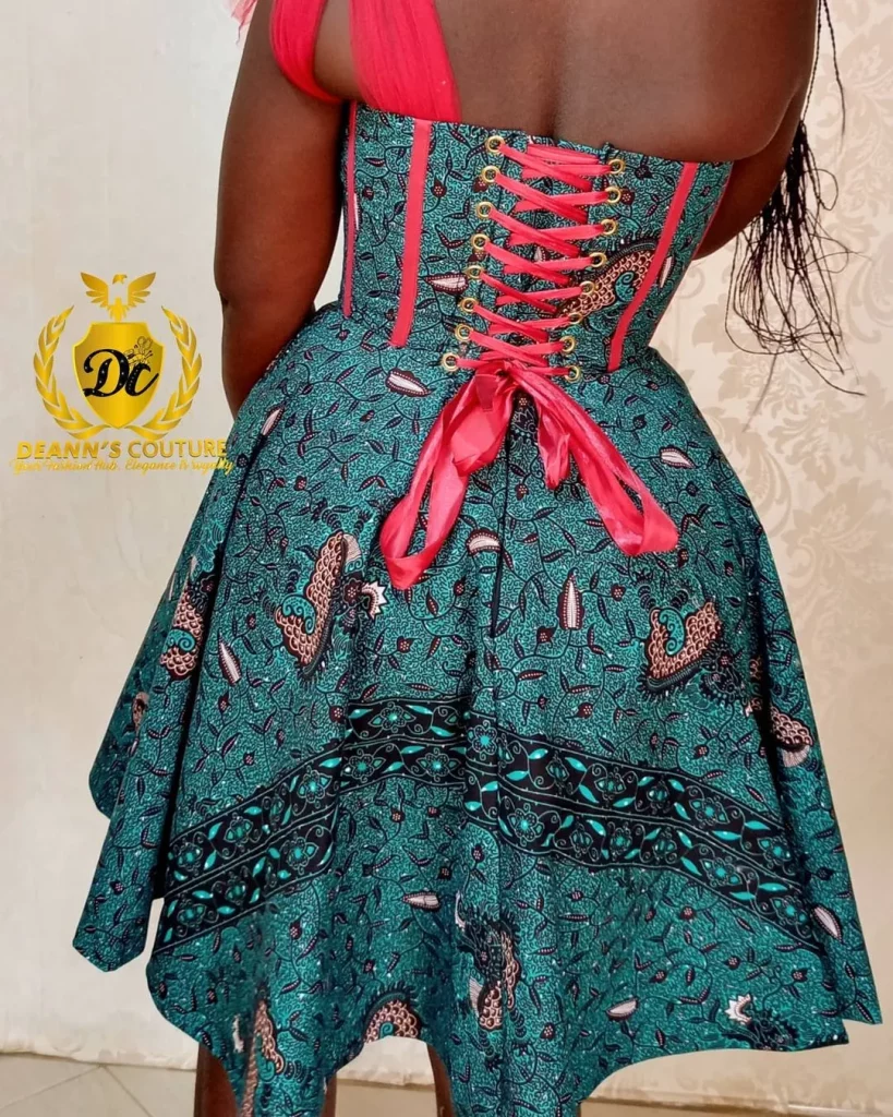 Back of corset dress