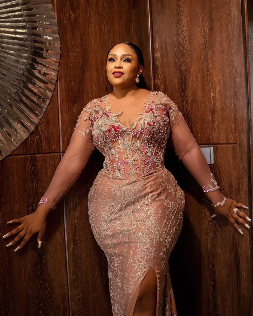 Plus size lace gown