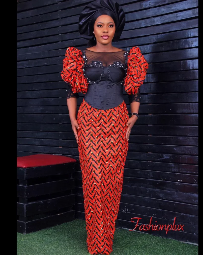 ankara corset dress