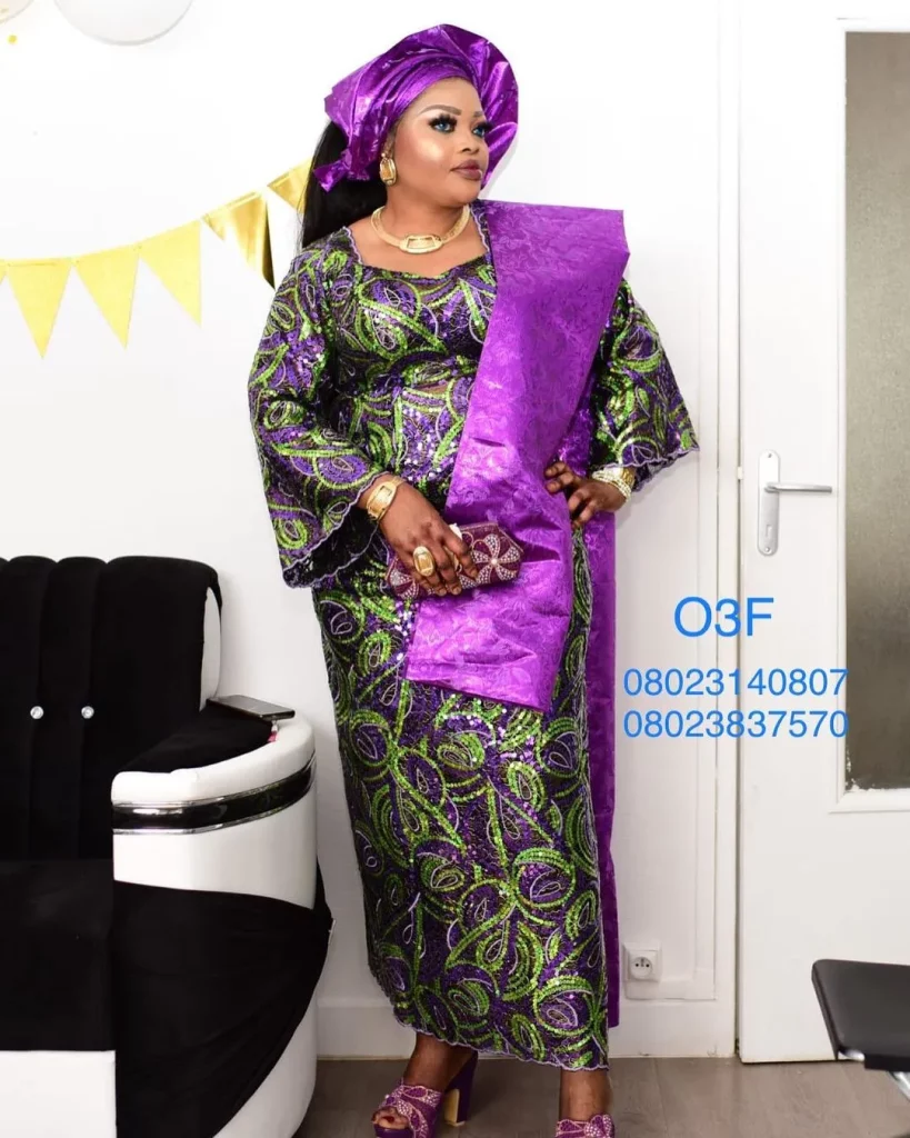 Lace blouses over double wrapper attire
