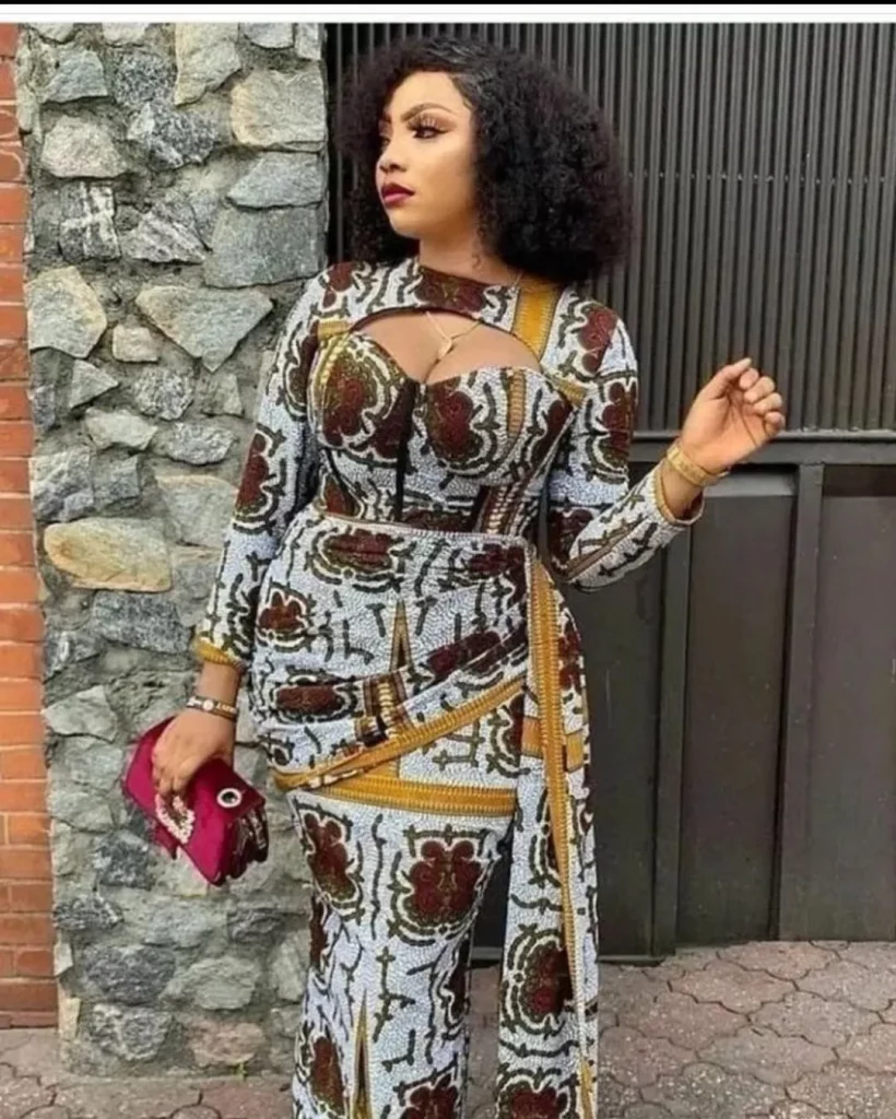 Corset Ankara Long Gown Style