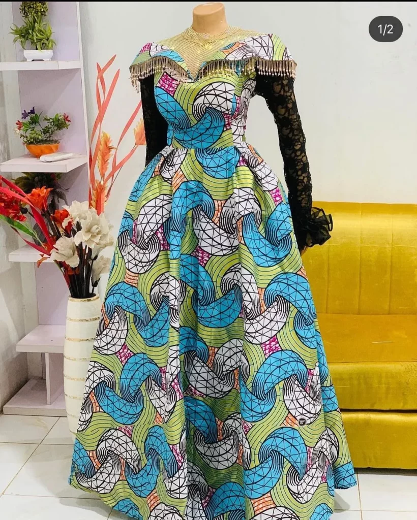 
ANKARA CORSET GATHERED DRESS 