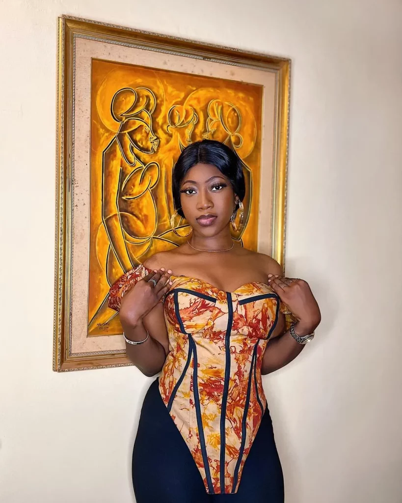 ankara corset top with sleeves