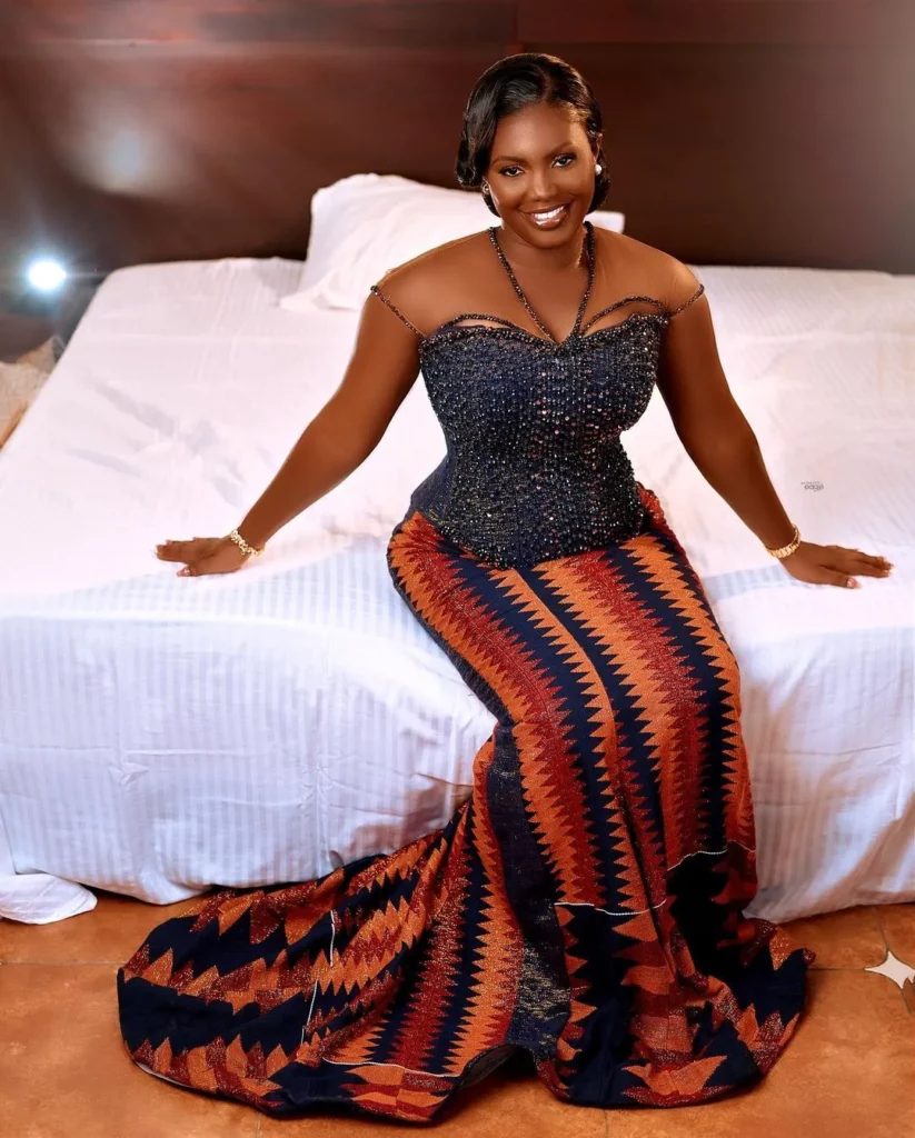 Handwoven Kente Corset Wedding gown