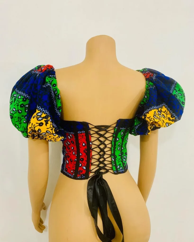 New Design African Bustier Peplum Tops For Women