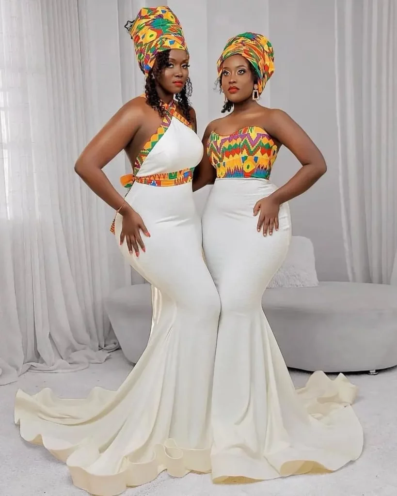 Ankara Plain and Pattern Styles as the name implies is the combination of a plain material with a patterned one. Here the patterned material is the Ankara