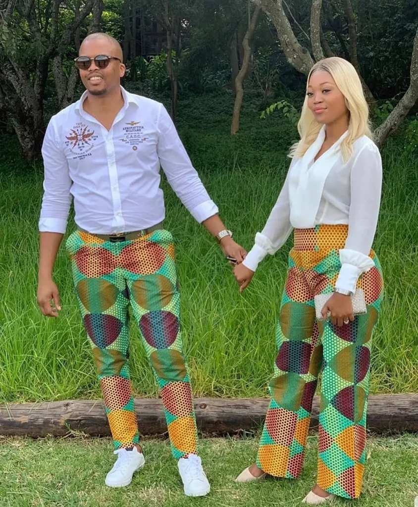 Plain and pattern Ankara styles for couples