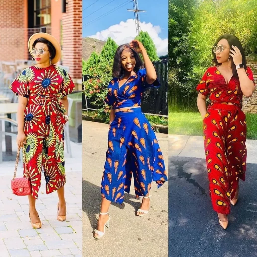 latest ankara palazzo trousers Ankara print palazzo pants