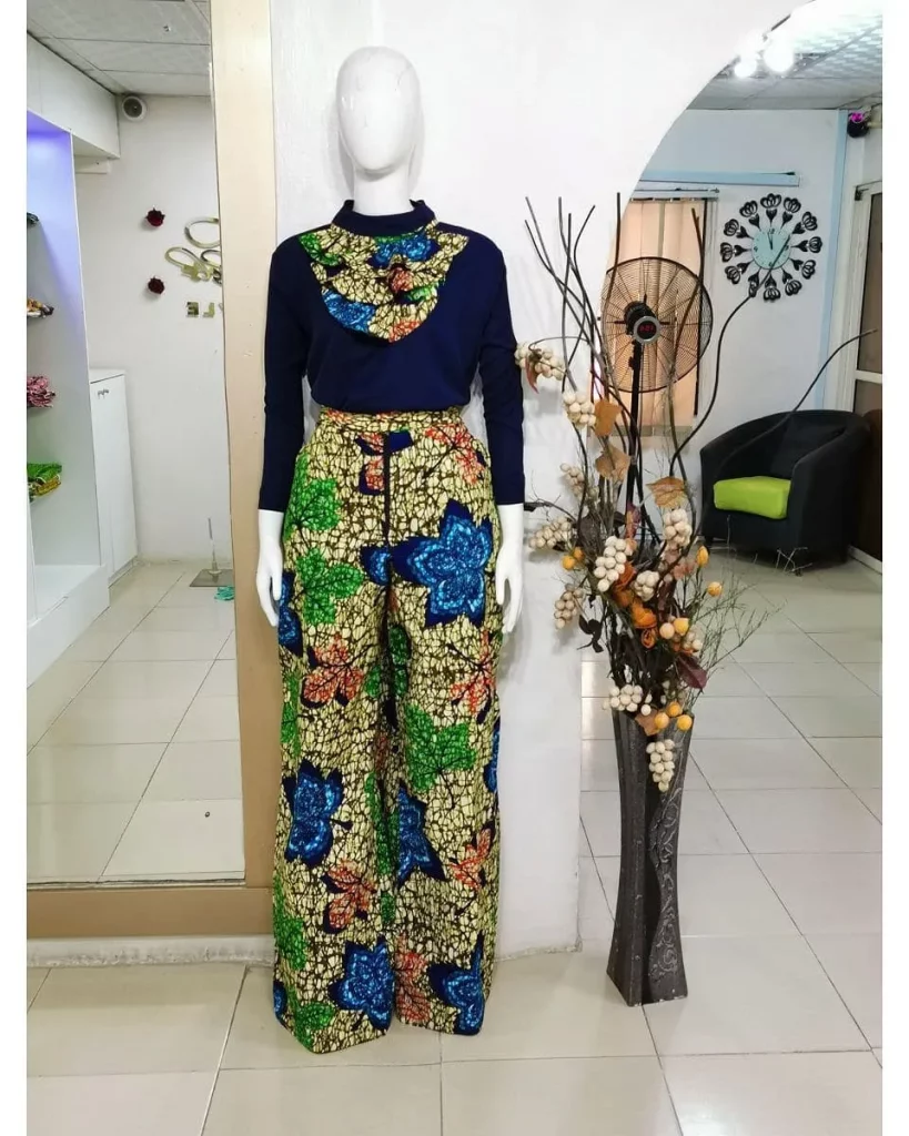 Latest Ankara Palazzo Trousers For Ladies Latest palazzo with top