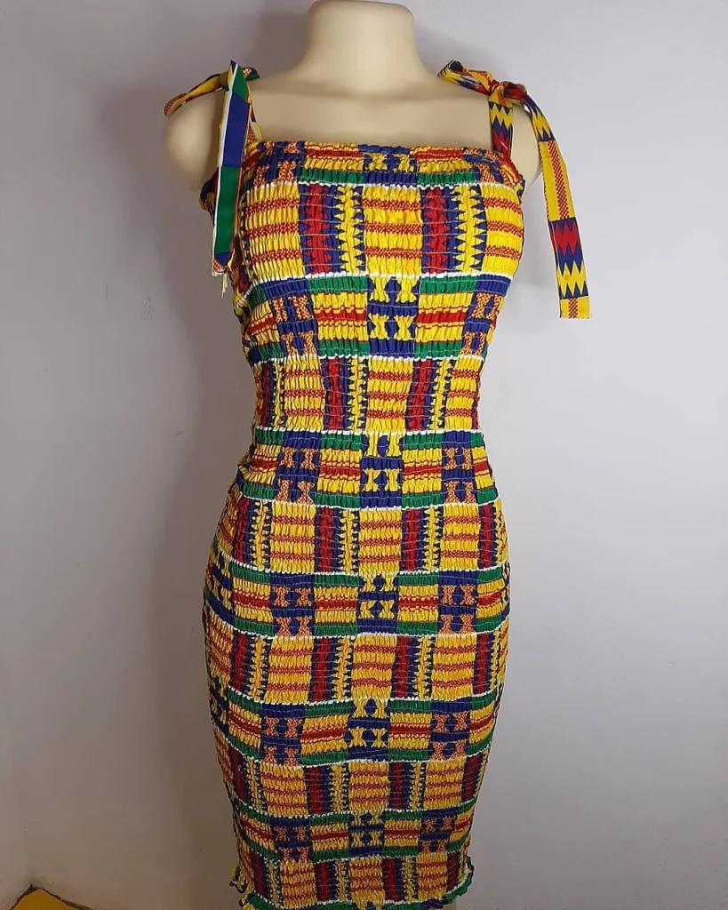 ankara smocked dress selection
