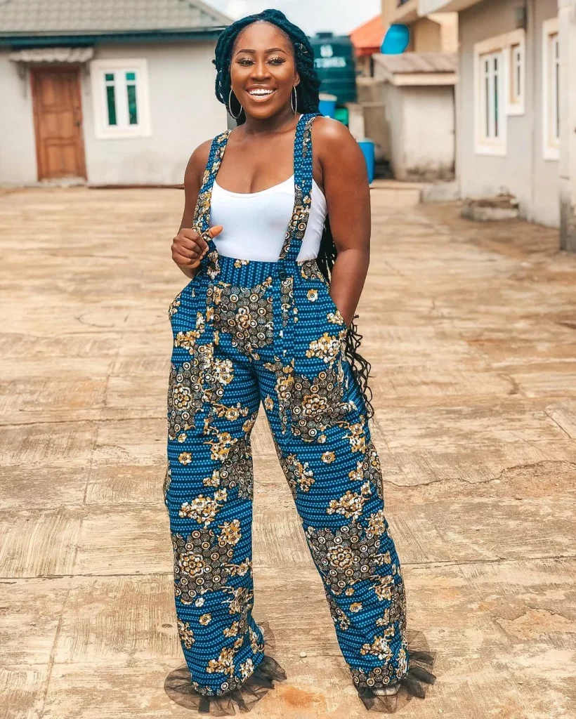Fashion Ankara Dungarees For Ladies price from Nigeria 