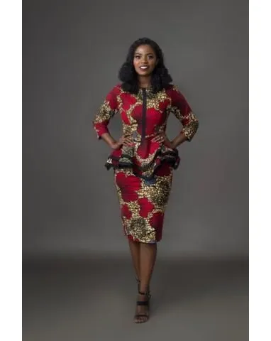 Matching ankara skirt and top for ladies