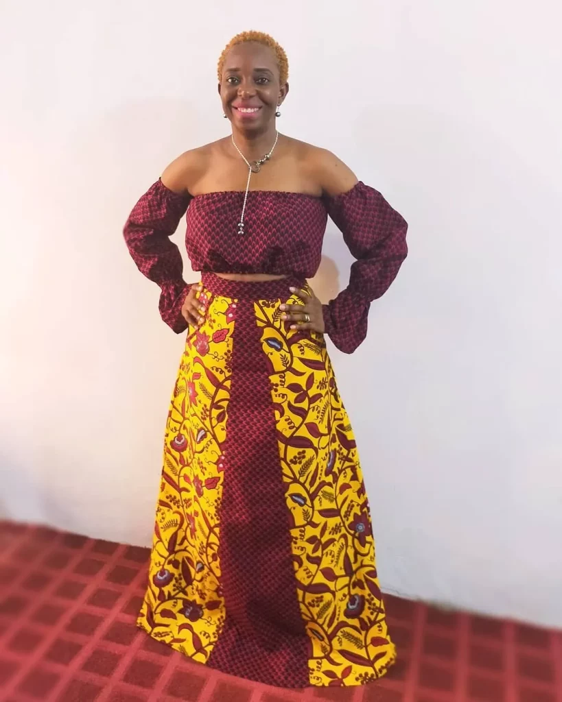 African print skirt
